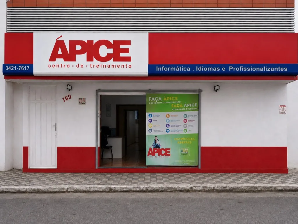 Fachada da Ápice Treinamentos em Pouso Alegre